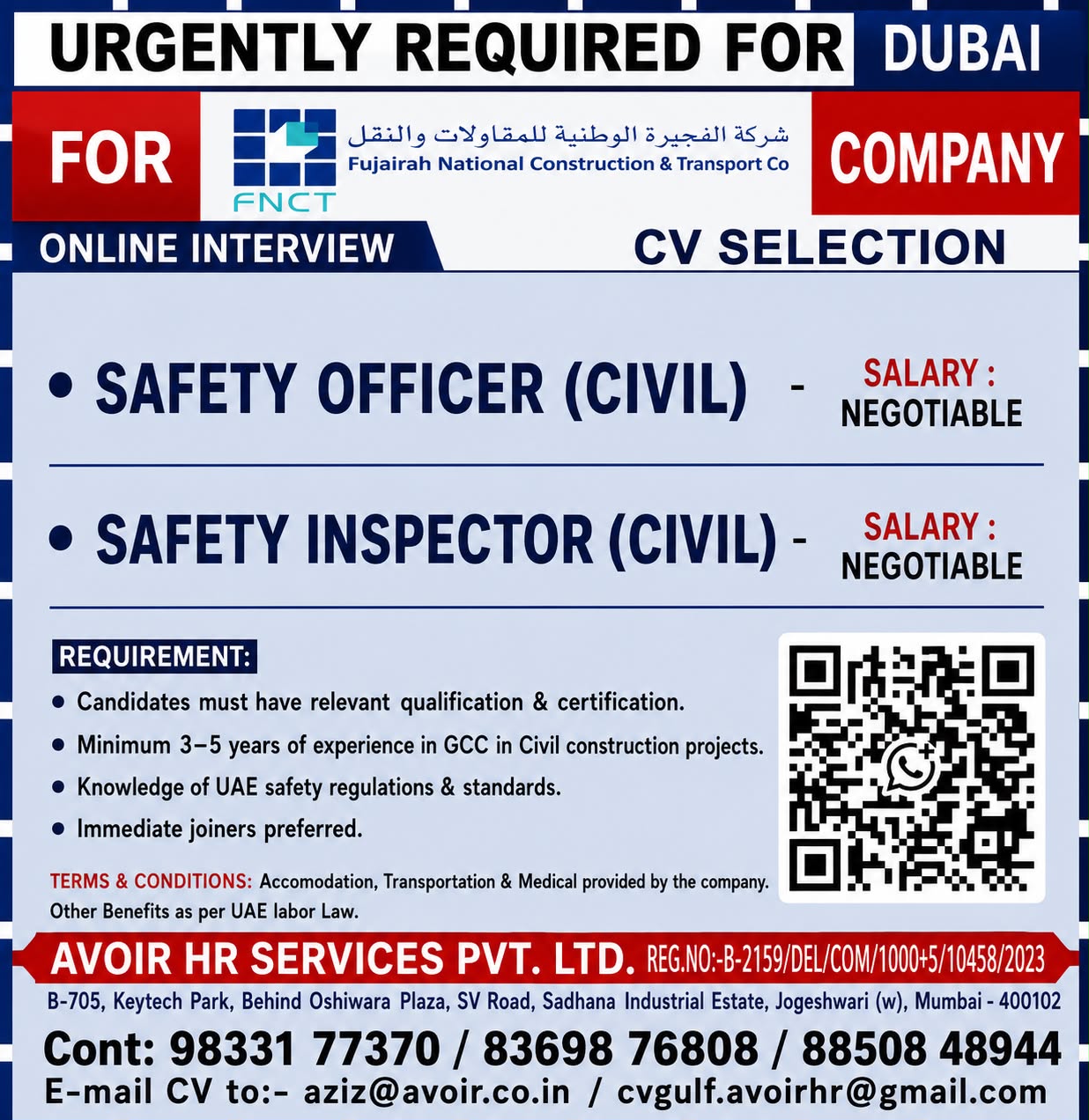 JOB OPPORTUNITY -UAE