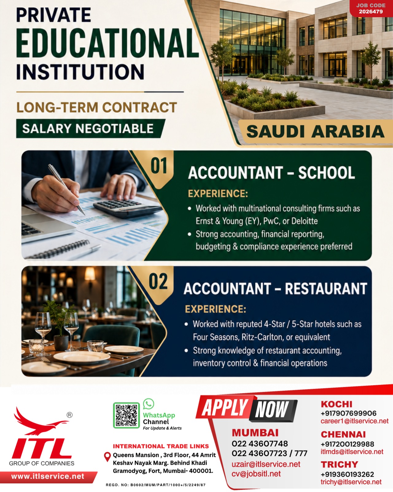 Job Recruitment Advertisement for Accountants in Saudi Arabia