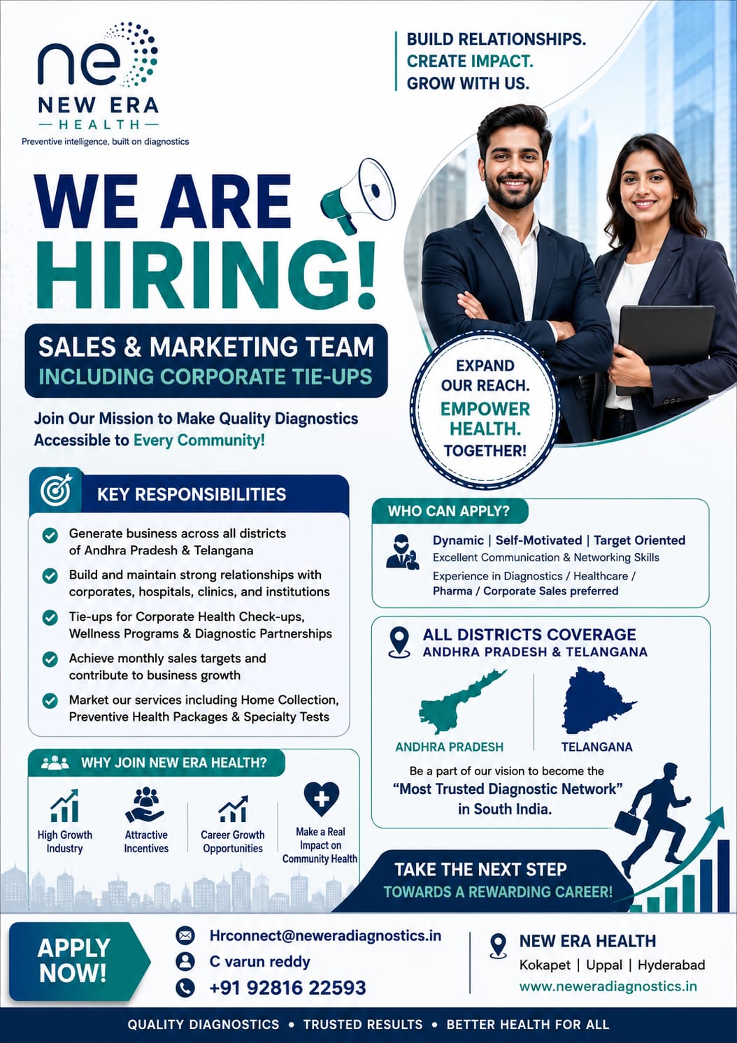Join Our Team: Corporate Tie-Ups & Sales Roles at New Era Health
