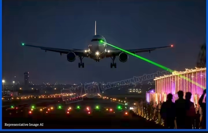 laser lights from wedding spark the flight