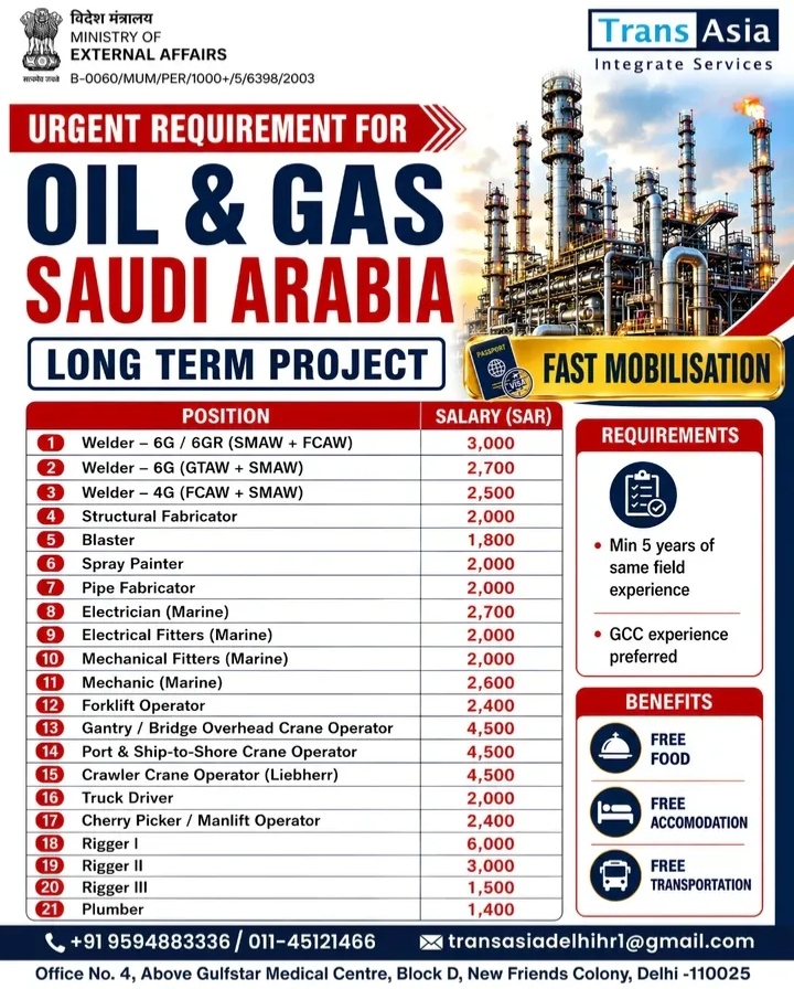 Long term project for Saudi Arabia