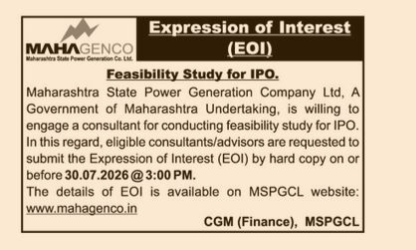 MAHAGENCO Expression of Interest for IPO Feasibility Study