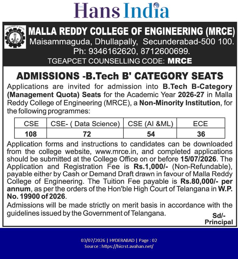 MALLA REDDY ENGINEERING COLLEGE ADMISSION