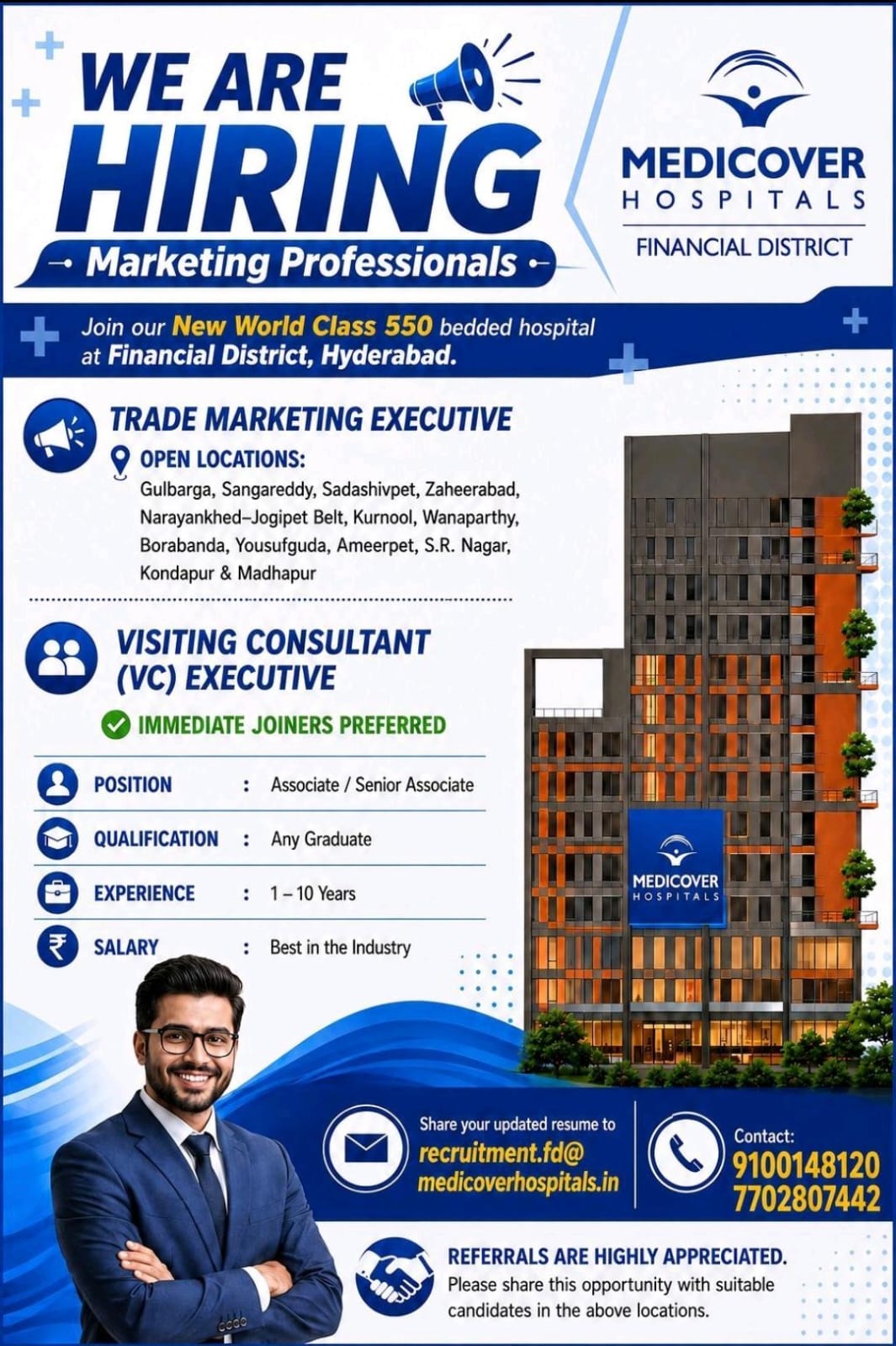 Medicover hospital is hiring for professional