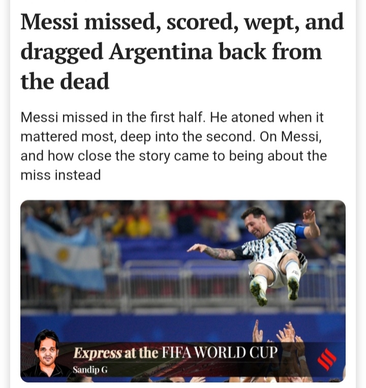 MESSI MISSED .....
