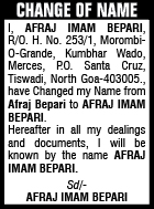 NAME CHANGE AFFIDAVIT- AFRAJ IMAM BEPARI