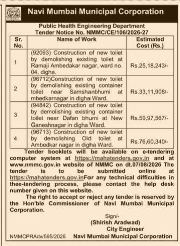 Navi Mumbai Municipal Corporation Tender Notice