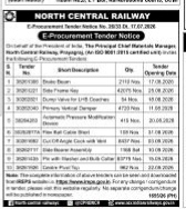 North Central Railway E-Procurement Tender Notice (July 2026)