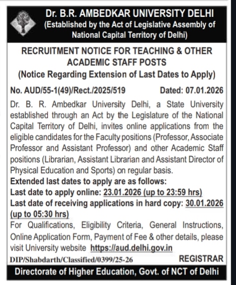 NOTICE FROM B.R AMBEDKAR UNIVERSITY