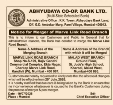 NOTICE from co operative Bank