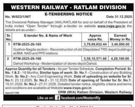 NOTICE FROM THE WESTERN RAILWAY