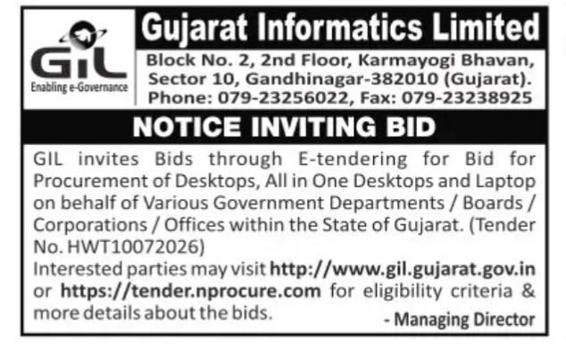 NOTICE INVITING BID