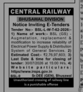 NOTICE INVITING TENDER