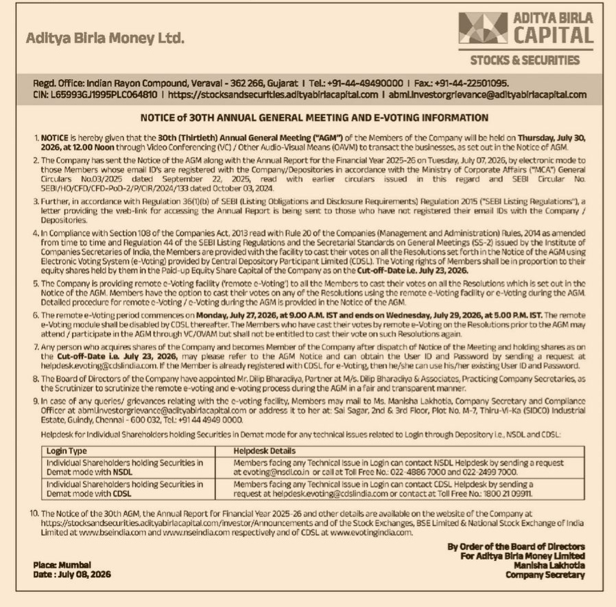 NOTICE OF 31ST ANNUAL GENERAL MEETING