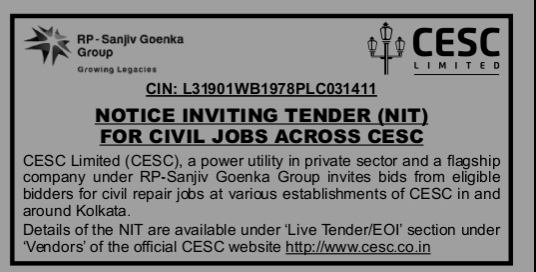 NOTICE OF INVITING TENDER