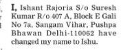 NOTICE OF NAME CHANGE