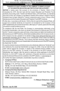NOTICE TO SHAREHOLDERS MALUPUR ENTERPRISES