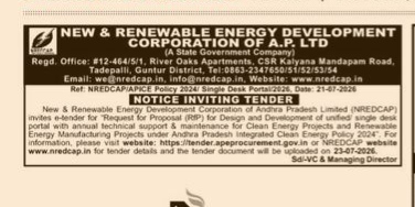 NREDCAP Clean Energy Portal Tender Notice – July 2026