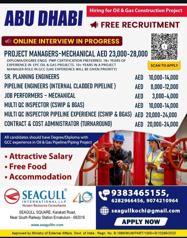 Oil & Gas Construction Job Vacancies in Abu Dhabi