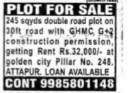 PLOT FOR SALE AT ATTAPUR