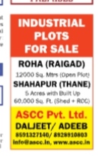 PLOTS FOR SALE - RAIGAD AND THANE