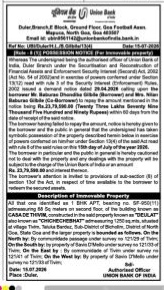 POSSESSION notice - union Bank of india