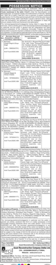 POSSESSION NOTICE