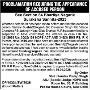Proclamation Requiring the Appearance of Accused Person (Section 84 BNSS)