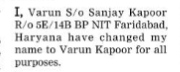 PUBLIC NOTICE - CHANGE OF NAME