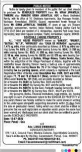 Public Notice for Intended Property Purchase
