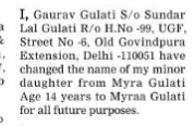 PUBLIC NOTICE - NAME CHANGE OF MINOR
