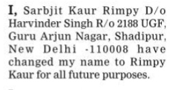 PUBLIC NOTICE -NAME CHANGE