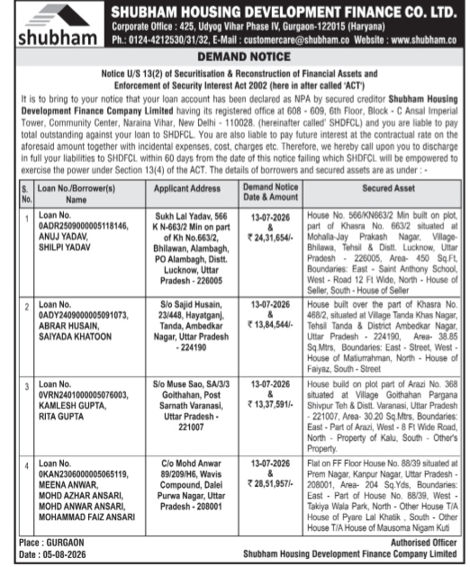 Public Notice of Loan Default and Property Securitization