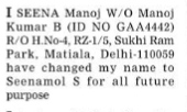 PUBLIC NOTICE REGARDING CHANGE OF NAME