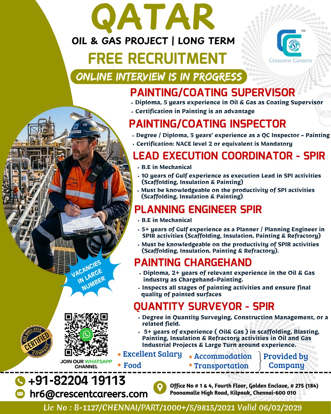 QATAR FREE RECRUITMENT