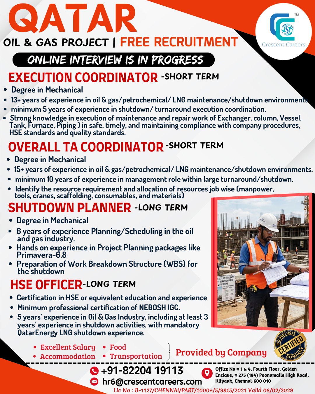 QATAR FREE RECRUITMENT
