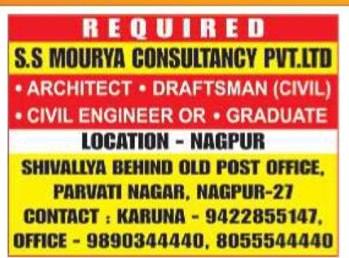 Recruitment Advertisement for S.S Mourya Consultancy Pvt. Ltd