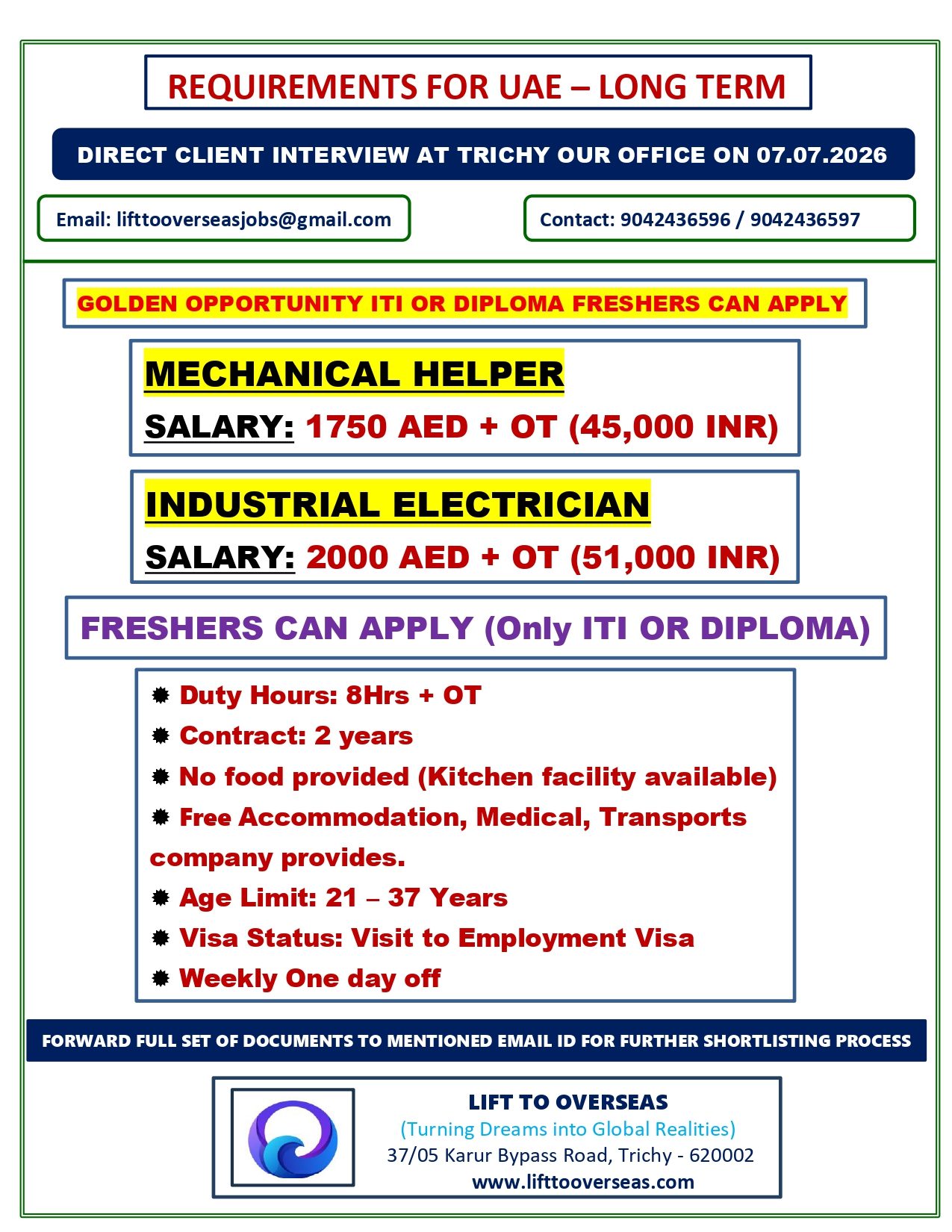 REQUIREMENTS FOR UAE