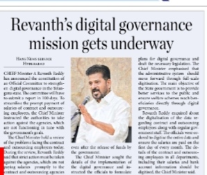REVANTH DIGITAL GOVT MISSION