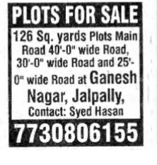 sale of plots at jalpally