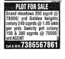 sale of plots