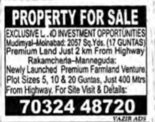 Sale of property