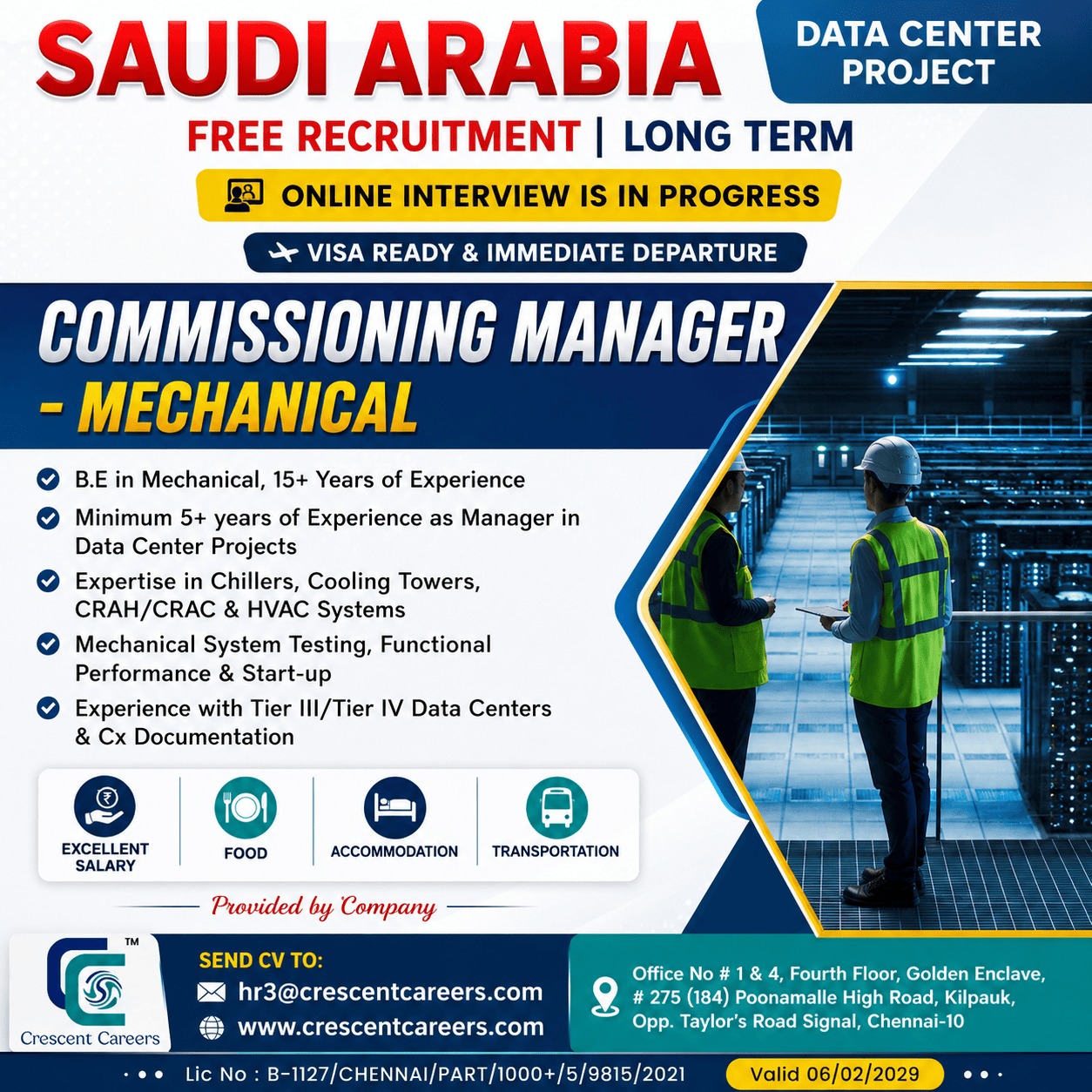 Saudi Arabia Data Center Recruitment Flyer