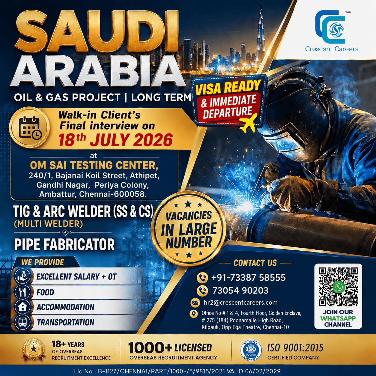 SAUDI ARABIA JOB OPPORTUNITY