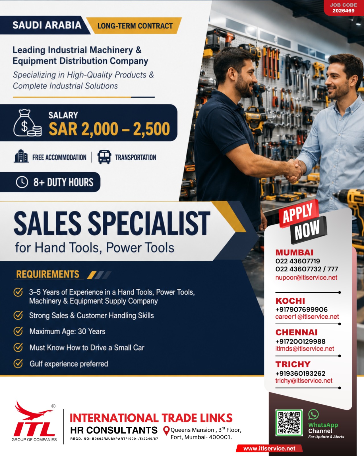 Saudi Arabia Job Vacancy: Sales Specialist (Hand & Power Tools