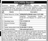 Southern Railway Tender Notice for Mechanized Housekeeping System at Ernakulam and Alleppey