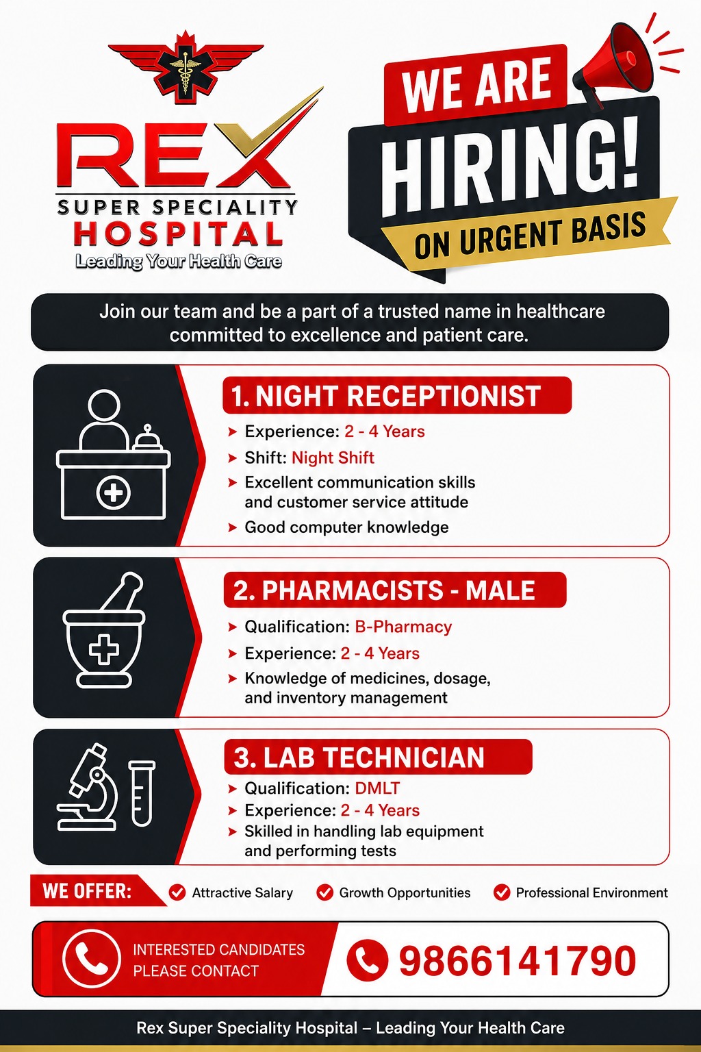 Super speciality hospital is hiring