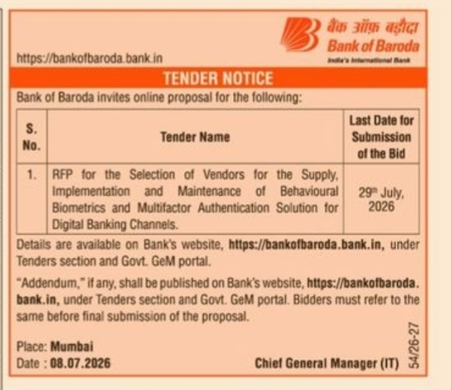 TENDER NOTICE