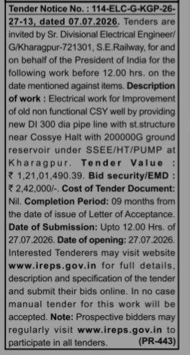 TENDER NOTICE