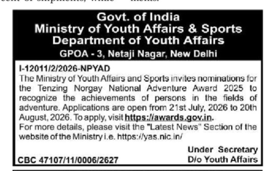Tenzing Norgay National Adventure Award 2025 Nominations Open